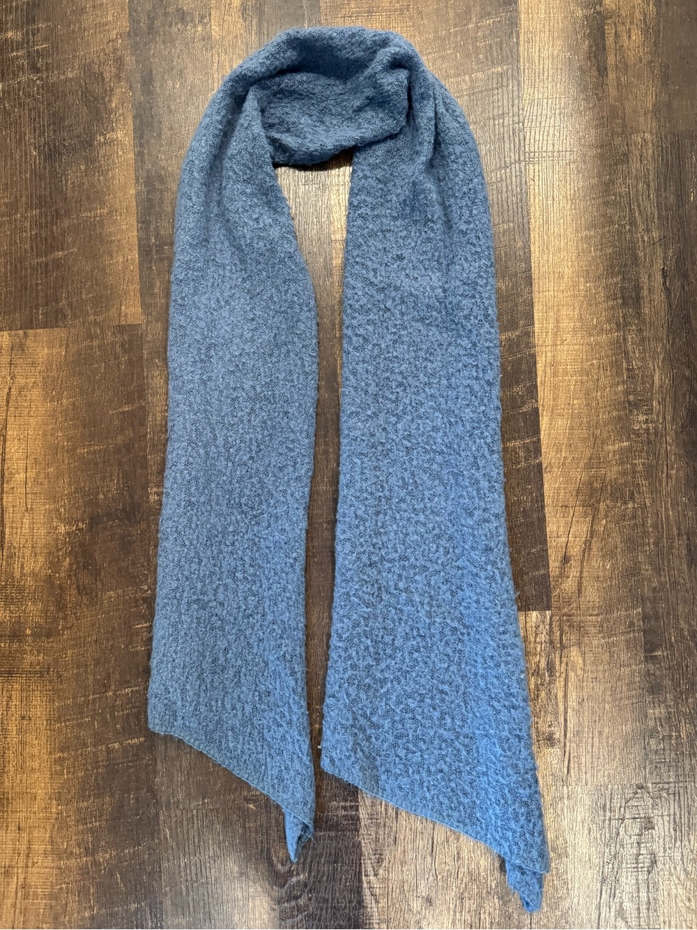 C.C. Slate blue Boucle wrap scarf